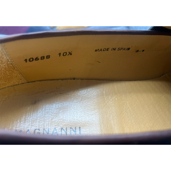 MAGNANNI Brown horsebit Stitching Low Cut Penny Loafer Shoes Size 10.5D main image 7